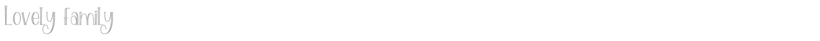 Lovely Family font preview